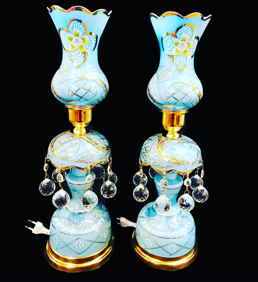 Hand Painted & Gold Plated Laleh Candle Holders Or Lights