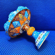 Load image into Gallery viewer, Hand Painted Enamel On Copper Mina Kari Bowl
