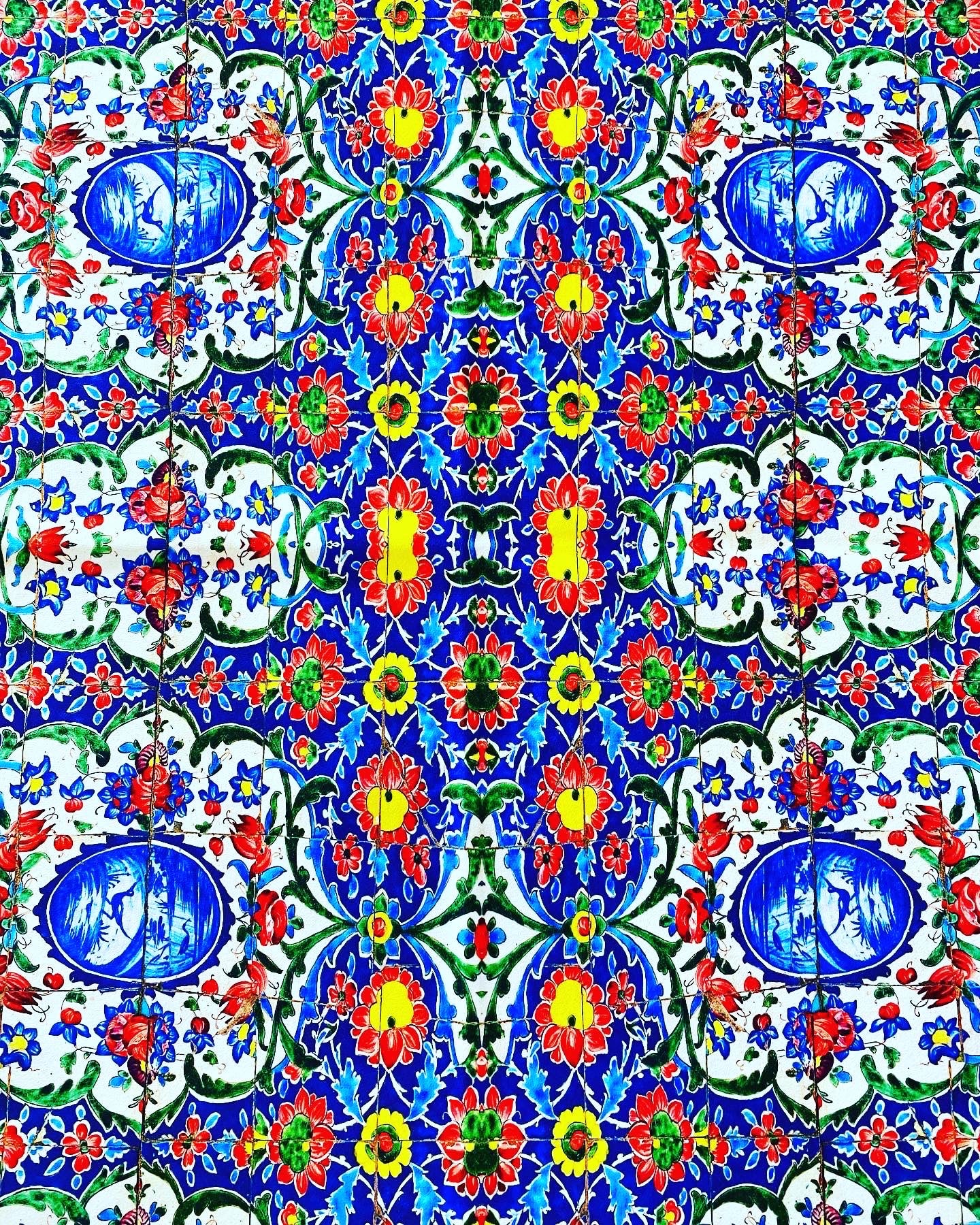 Farsi Calligraphy & Tile Design Persian Square Tablecloths