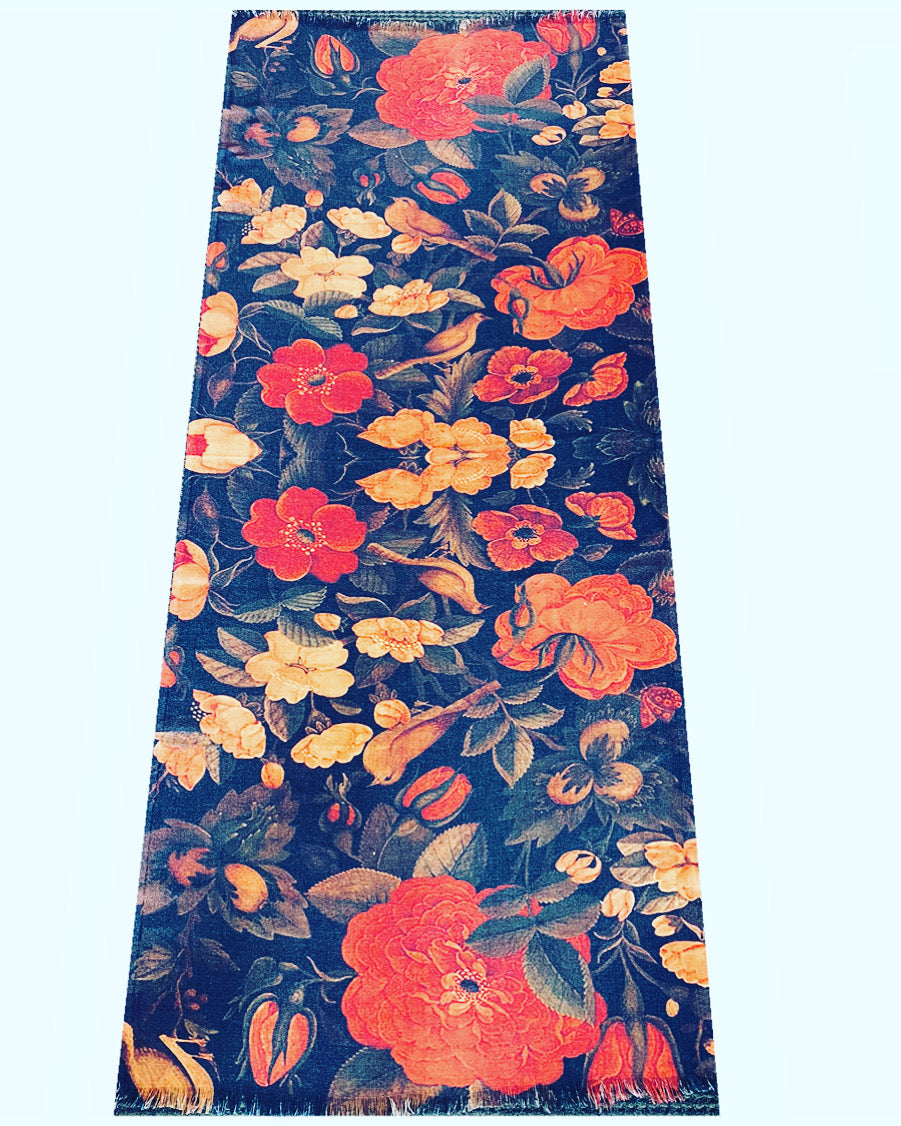 Persian Tile Style & Farsi Calligraphy Scarves