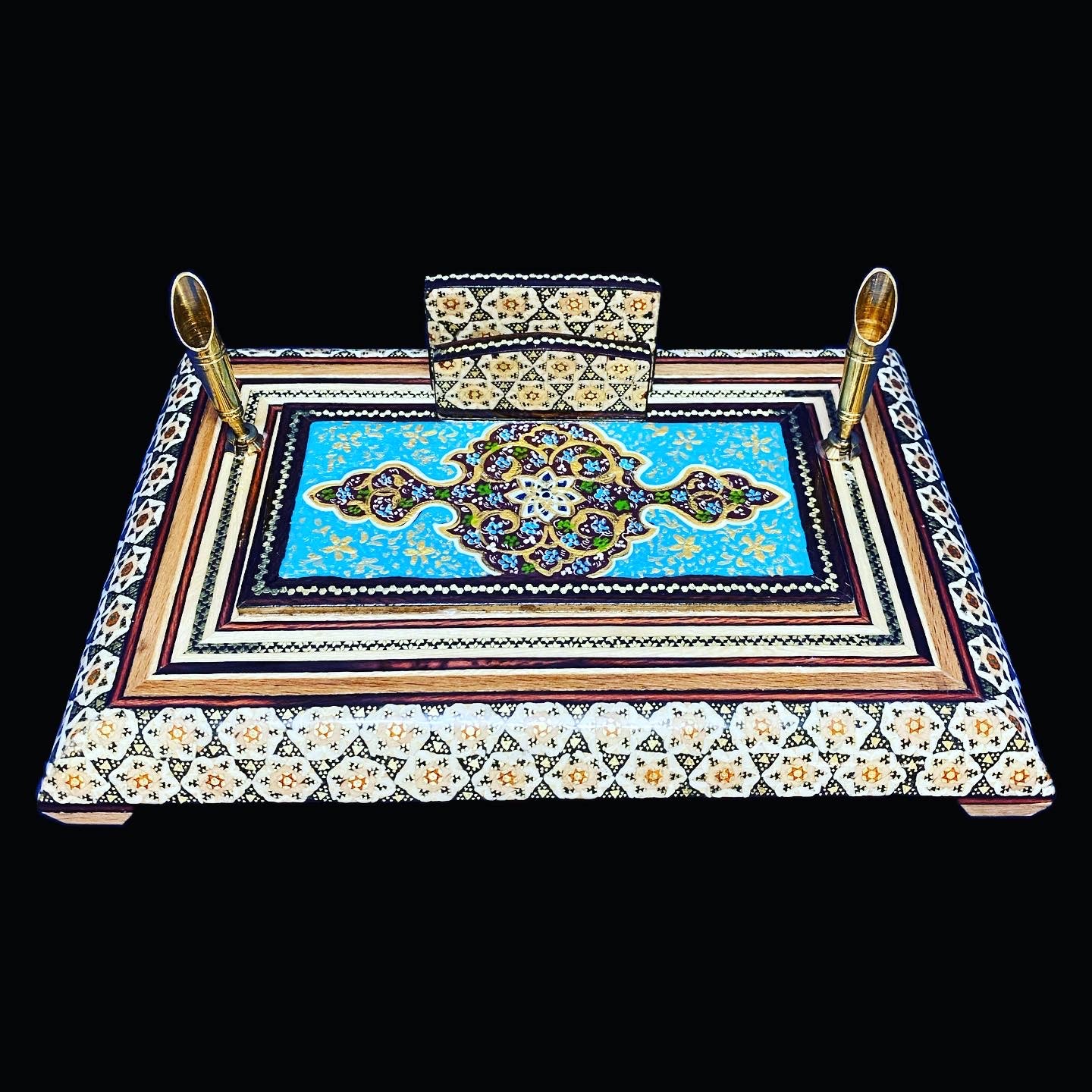 Handmade Inlaid Pen, Envelope or Business Card Holder