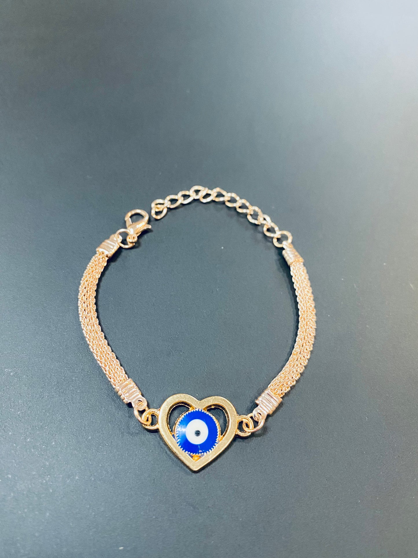 Rose Gold Evil Eye Bracelet