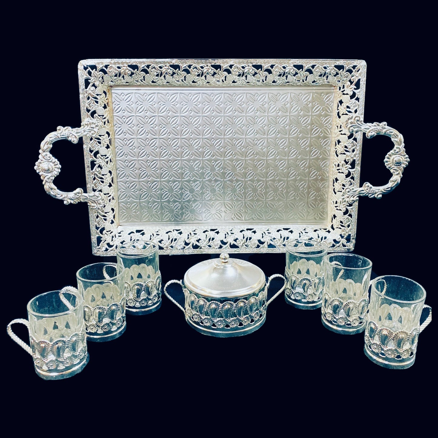 Handmade Silver & Gold Plated Tea Sets