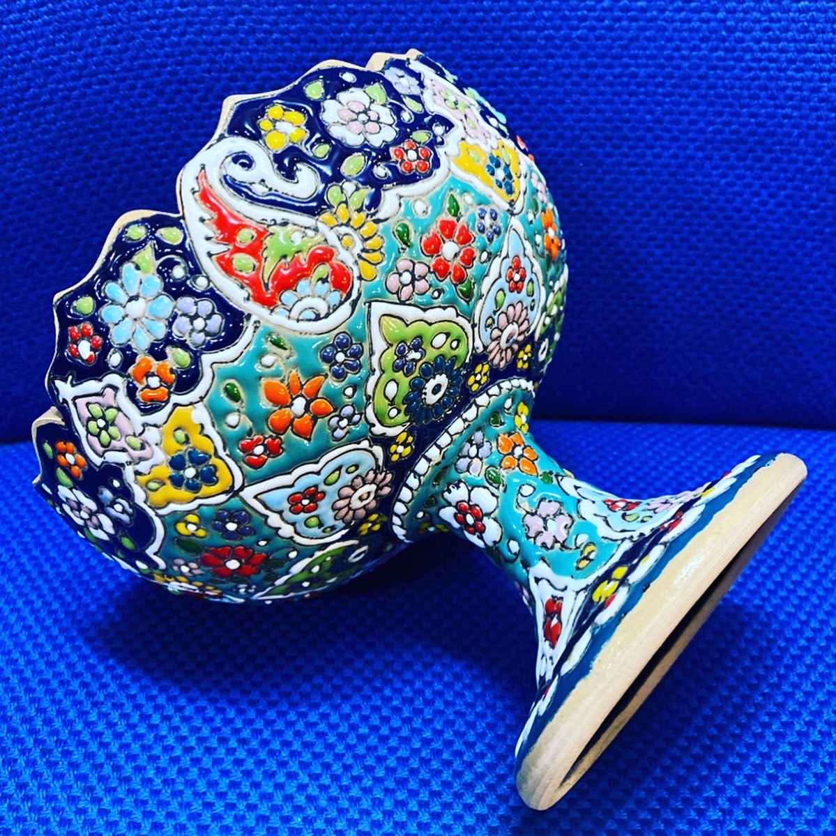 Hand painted Enamel On Clay Mina Kari Dishes