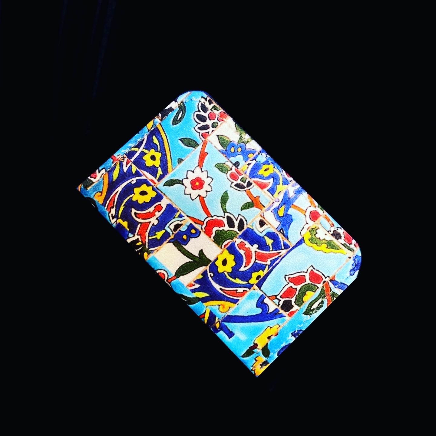 Farsi Calligraphy & Tile Style Persian Credit Card Holder