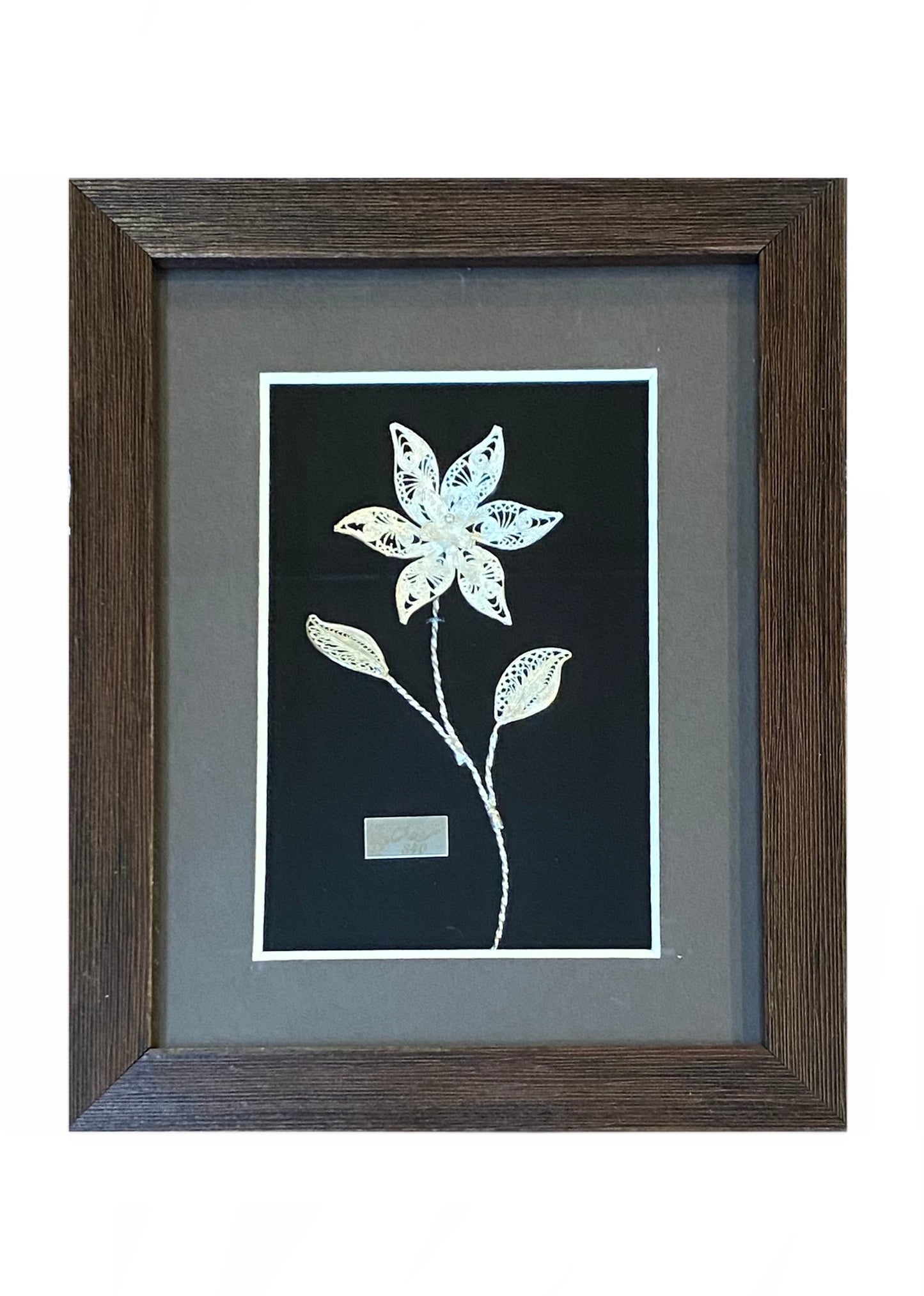 Handmade Filigree Silver Flower Frames