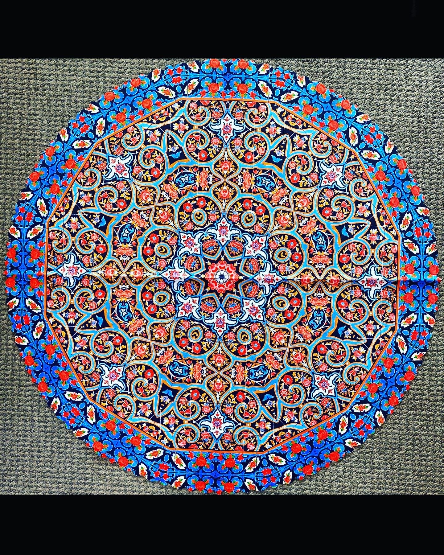 Farsi Calligraphy & Tile Design Persian Round tablecloths