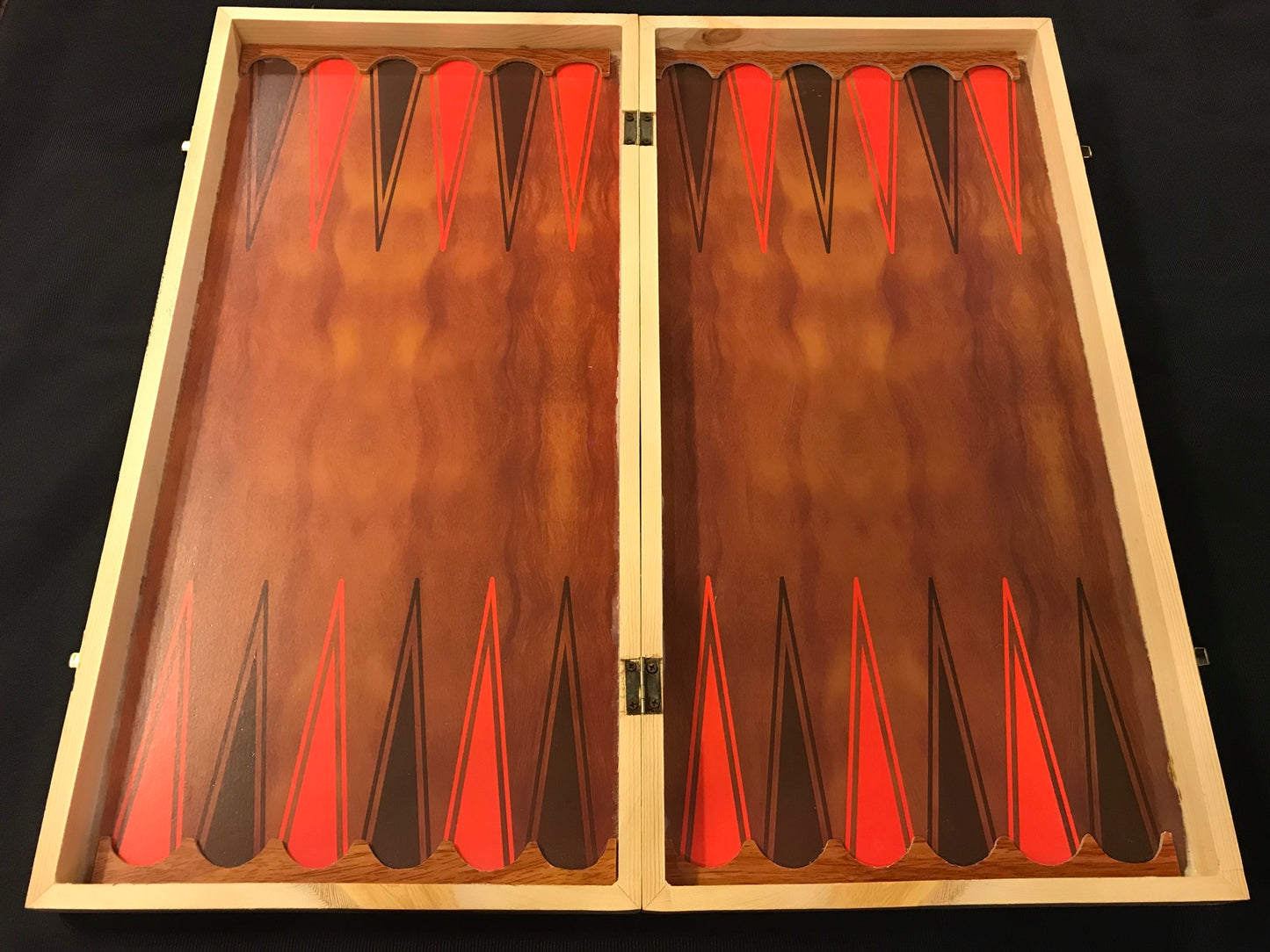 Handmade wooden backgammon,chess & checkers