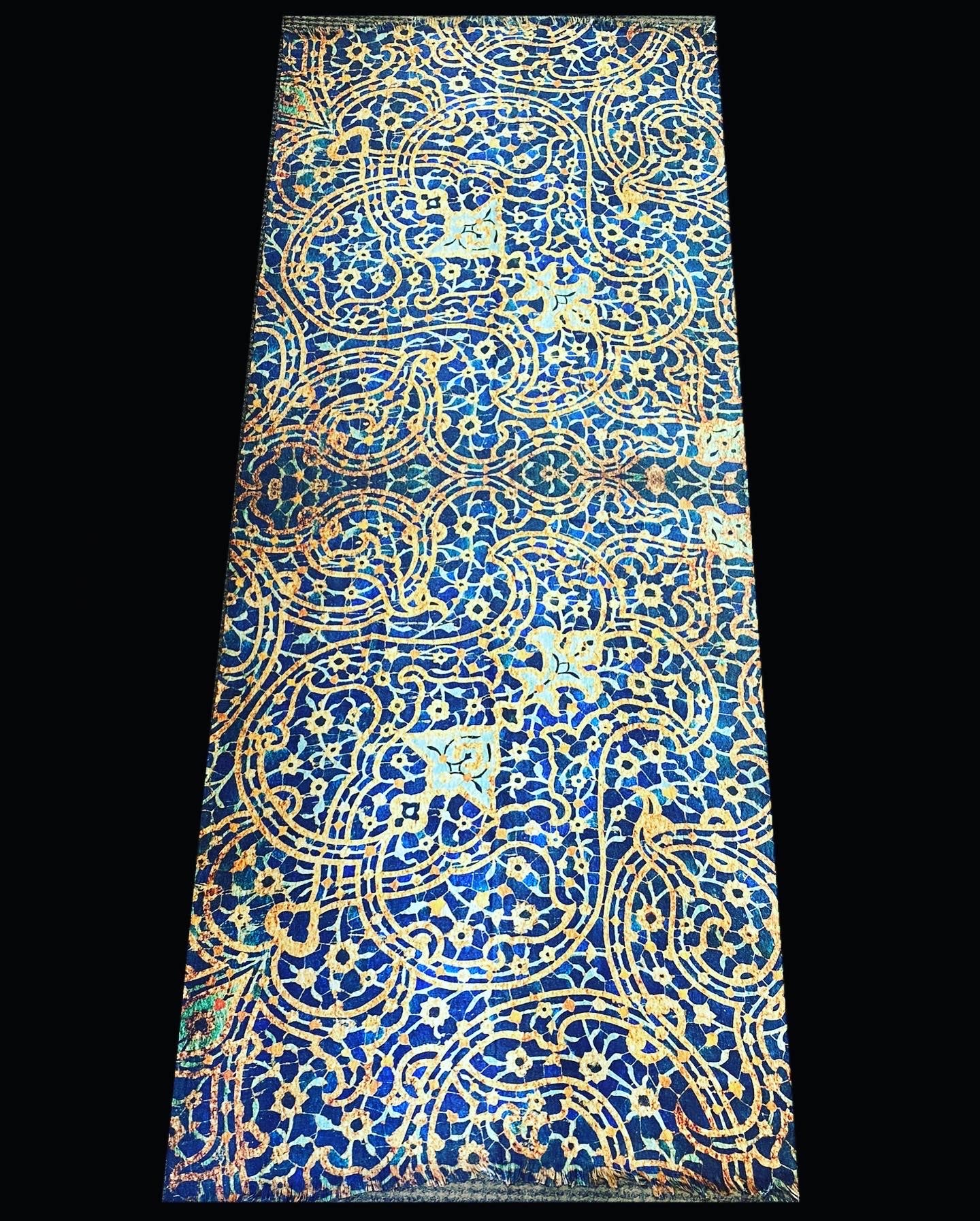 Persian Tile Style & Farsi Calligraphy Scarves