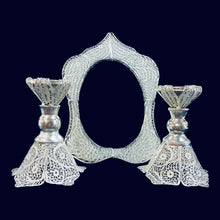 Load image into Gallery viewer, Handmade Filigree Mirror &amp; Candle Holders
