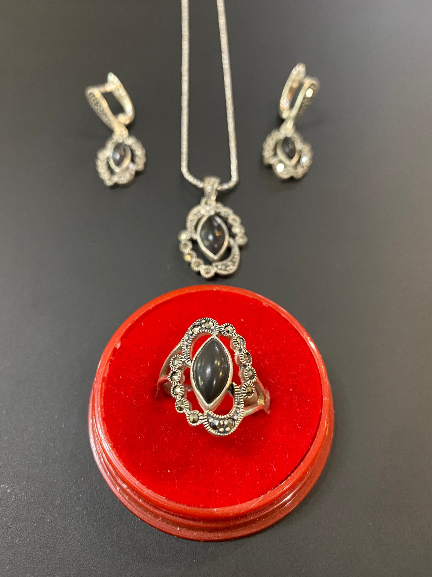 925 Sterling Silver Black Agate/Onyx sets