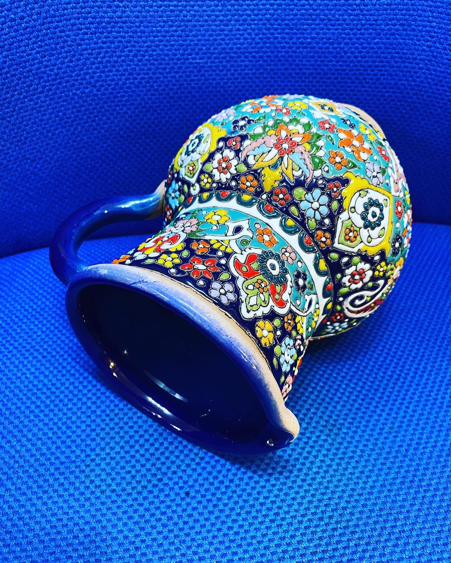 Hand painted Enamel On Clay Mina Kari Dishes