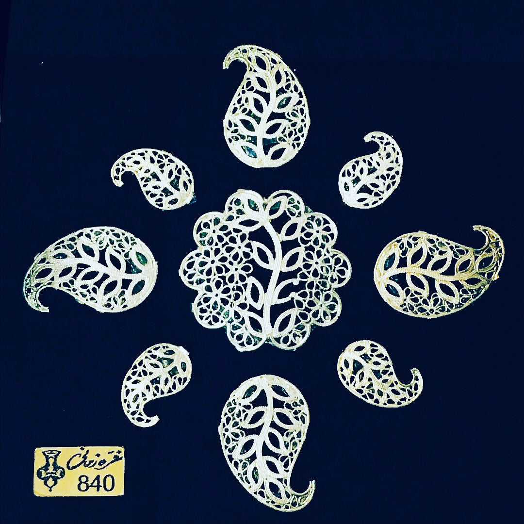 Handmade Filigree Silver Flower Frames