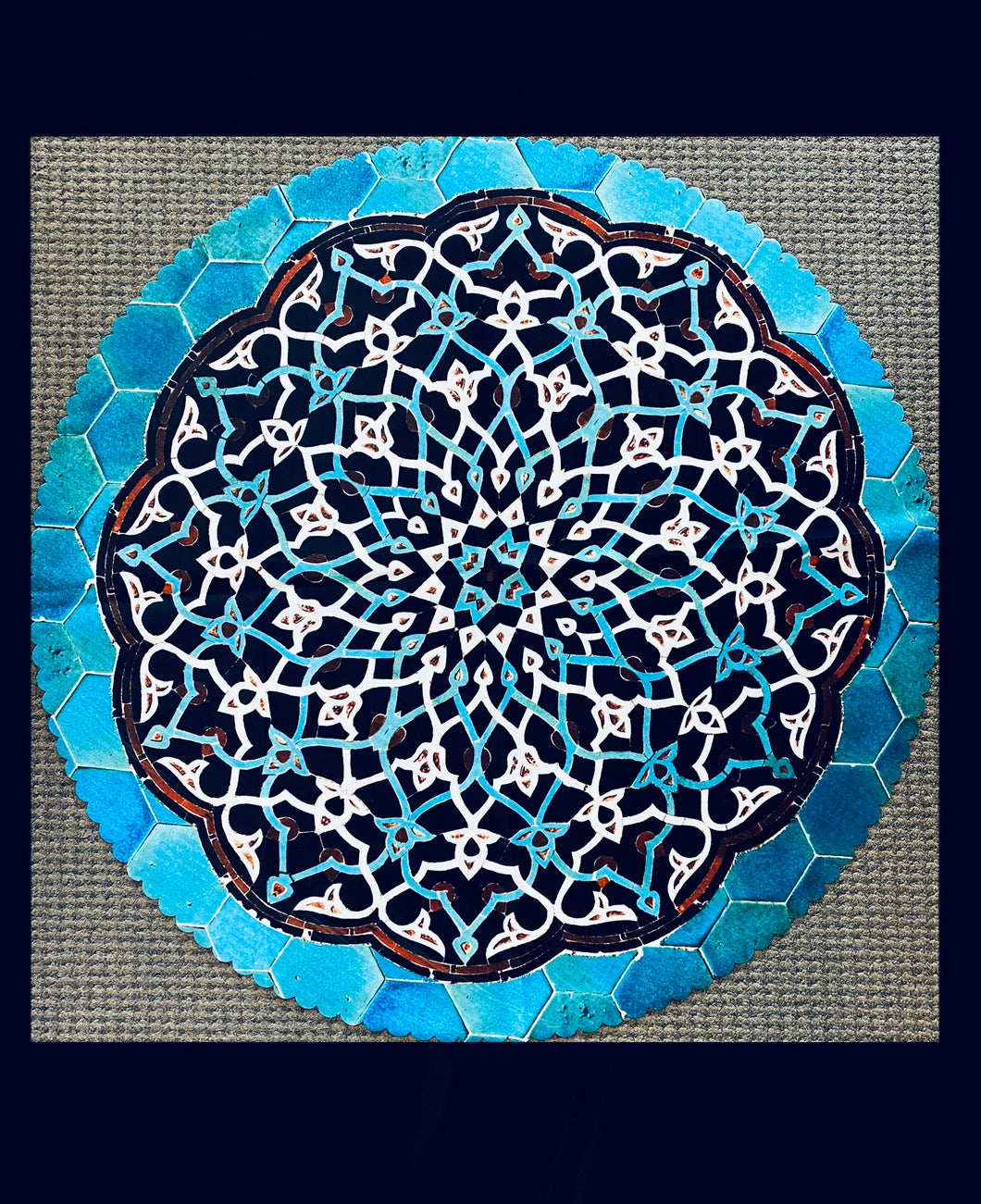 Farsi Calligraphy & Tile Design Persian Round tablecloths